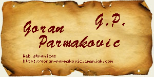 Goran Parmaković vizit kartica